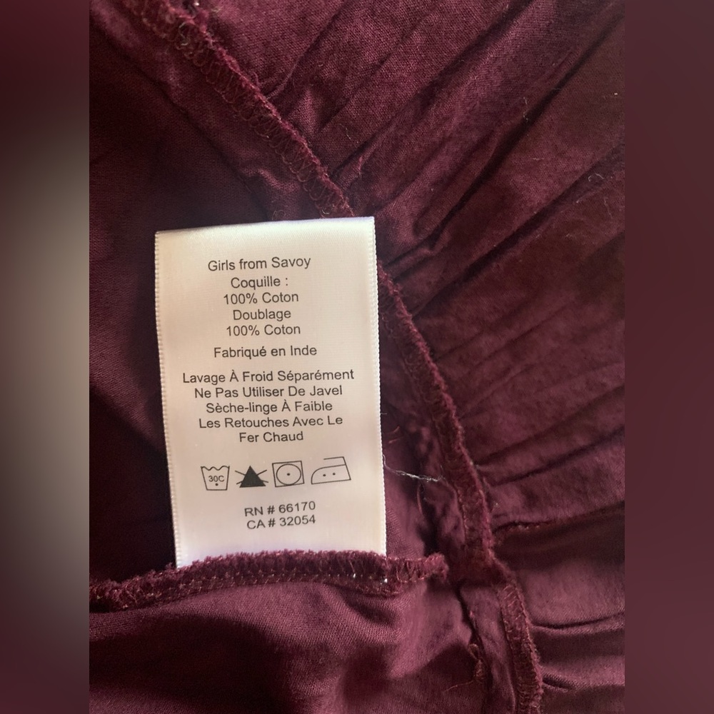 Eggplant, fit and flare, knee length, eggplant, Anthropologie cotton dress - Picture 7 of 13